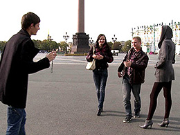 Cultural Walk Turns Into Dirty Foursome Fuck