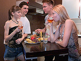 Teen swingers fuck together